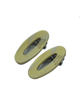 2 Pcs Oval Acetate Hair Clips For Women Non-slip Duckbill Metal Barrettes Cute Hair Accessories