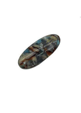 2 Pcs Oval Acetate Hair Clips For Women Marble Pattern Duckbill Metal Barrettes Elegant Hair Accessories