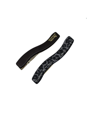 2 Pcs Wavy Acetate Hair Clips For Women Leopard Print Duckbill Metal Barrettes Elegant Hair Accessories