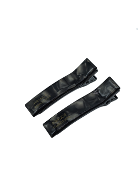 2 Pcs Rectangular Acetate Hair Clips For Women Mable Pattern Duckbill Metal Barrettes Elegant Hair Accessories