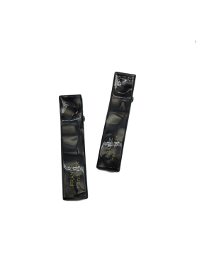 2 Pcs Rectangular Acetate Hair Clips For Women Mable Pattern Duckbill Metal Barrettes Elegant Hair Accessories