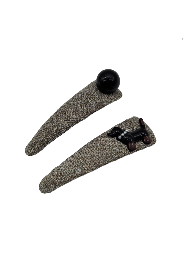 2 Pcs Fabric Hair Clips Small Side Hair Clip For Women Cute Dog  Hair Clip Barrette Cute Snap Hair Clips