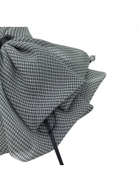 Gray Chiffon Bow Hair Claw Clips For Women Nonslip Ponytail Holder Hair Claw Clips Catch Clamps Hair Accessories