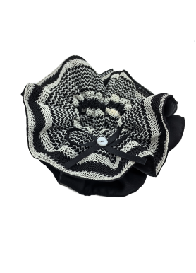 Bowknot Scrunchies For Women Large Elastic Hair Ties Ropes Black And White Stripe Hair Ties Ponytail Holder