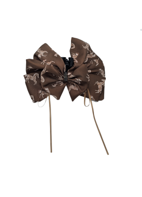 Chiffon Horse Pattern Hair Claw Clips For Women Nonslip Ponytail Holder Hair Claw Clips Catch Clamps Hair Accessories