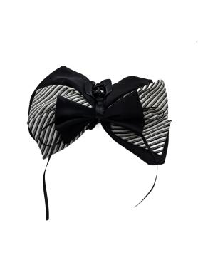 Striped Bow Hair Claw Clips For Women Nonslip Ponytail Holder Hair Claw Clips Catch Clamps Hair Accessories