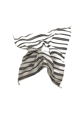 Satin Silk Scrunchies For Women Large Elastic Hair Ties Ropes Black And Beige Stripe Hair Ties Ponytail Holder