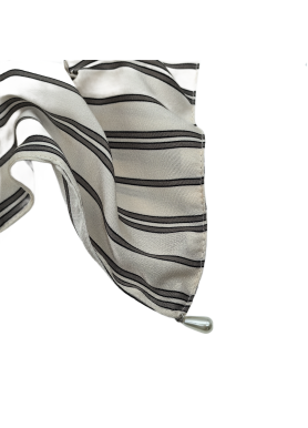 Satin Silk Scrunchies For Women Large Elastic Hair Ties Ropes Black And Beige Stripe Hair Ties Ponytail Holder