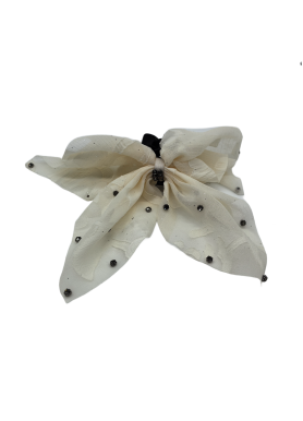 Chiffon Polka Dot Bow Hair Claw Clips For Women Nonslip Ponytail Holder Hair Claw Clips Catch Clamps Hair Accessories